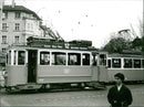 Trolleybus in the city - Vintage Photograph
