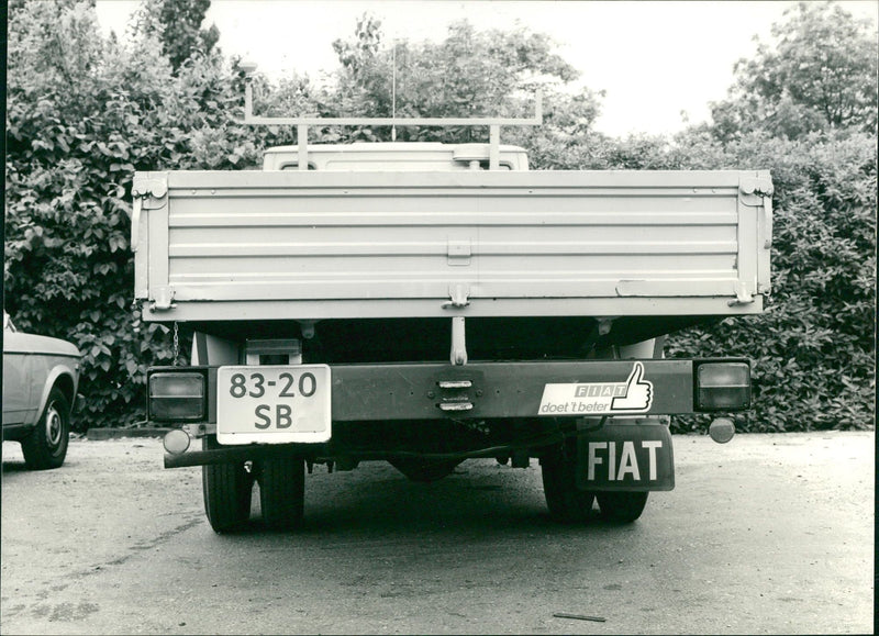 Fiat Truck on a parking - Vintage Photograph