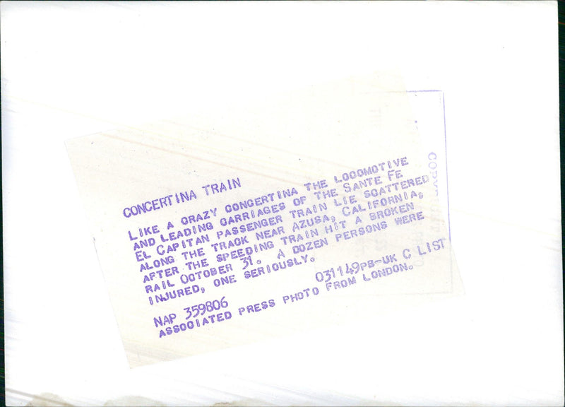 Concertina train - Vintage Photograph