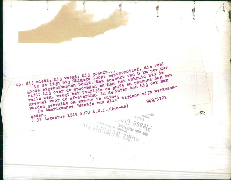 Jantje van alles train - Vintage Photograph