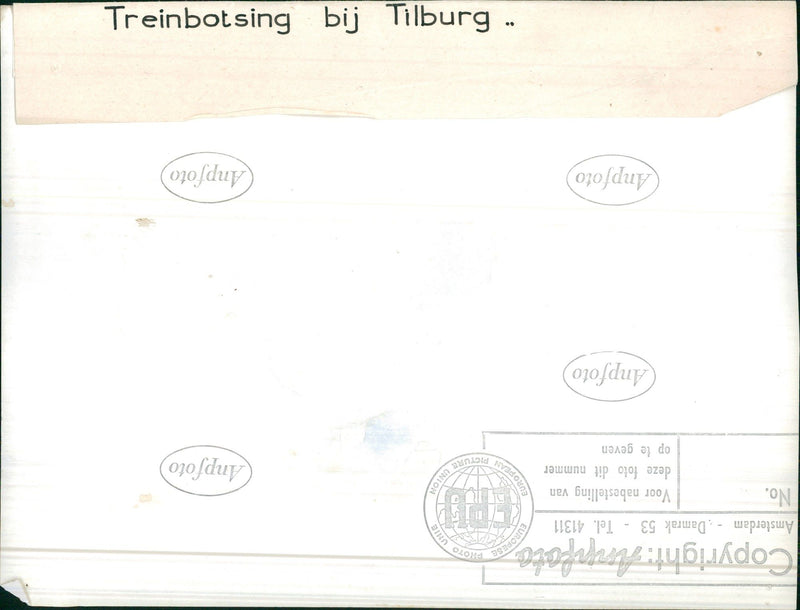 Train collision at Tilburg - Vintage Photograph