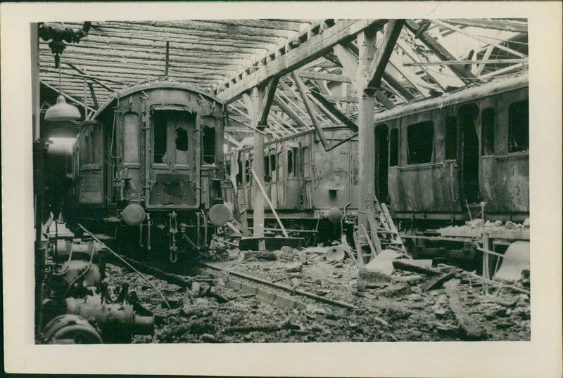 Old train yard - Vintage Photograph