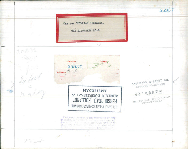 Olympian Hiawatha Train - Vintage Photograph