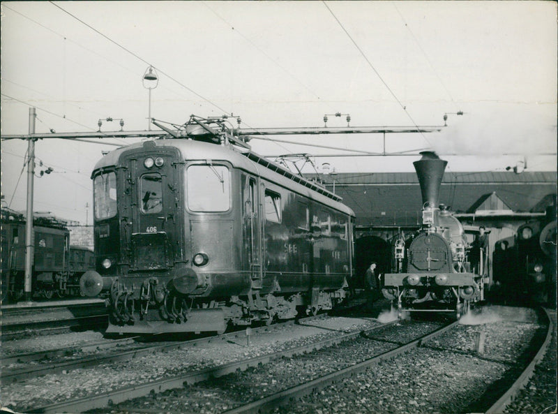Trains: Then and now - Vintage Photograph