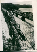 First Train Crossing to Hawkesbury River Bridge - Vintage Photograph