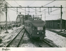 Train on the tracks - Vintage Photograph