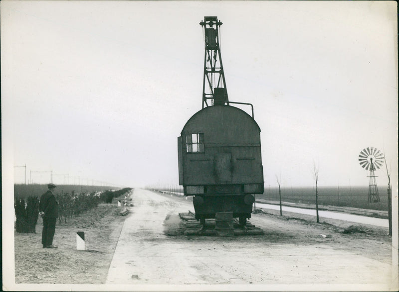 Crane truck - Vintage Photograph