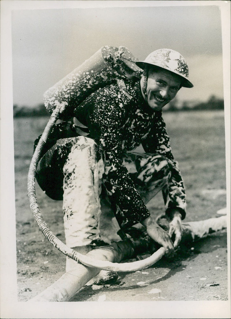 Demonstration of the New Scheme of Rescue of Crews - Vintage Photograph