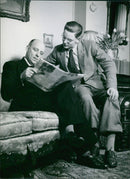 Reading the newspaper - Vintage Photograph