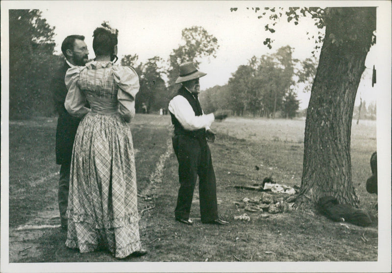 Group of people in nature - Vintage Photograph