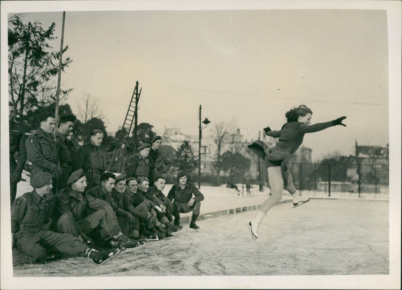 A German Girl, Ice Skater. - Vintage Photograph