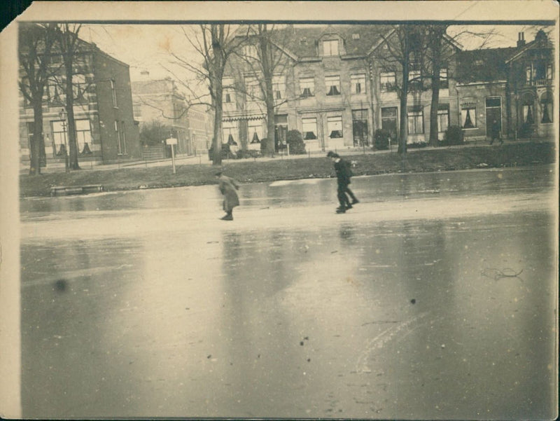 Ice skaters - Vintage Photograph