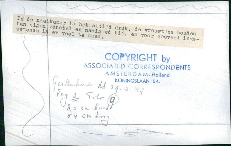 Women busy in the sewing room - Vintage Photograph