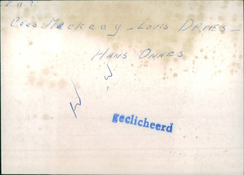 Cees Mackaay, Louis Dries, Hans Onnes - Vintage Photograph