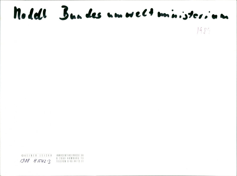 Model Federal Environment Ministry - Vintage Photograph