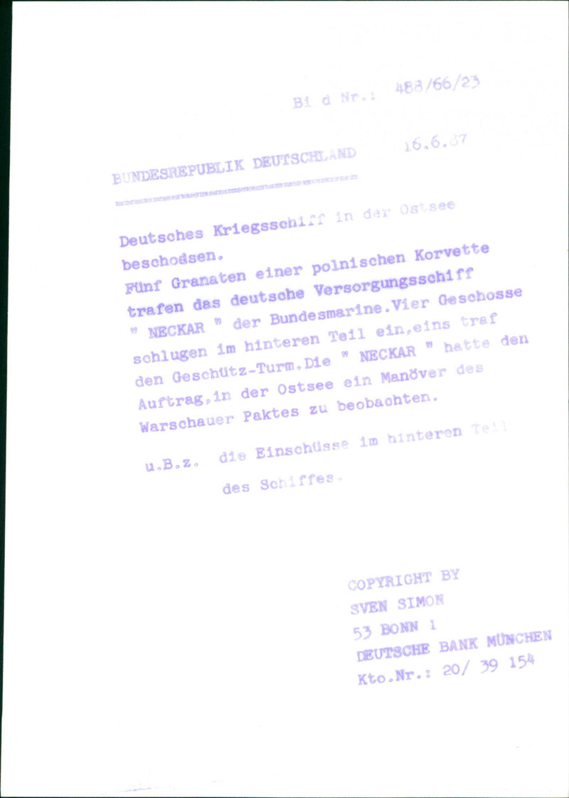 German warship - Vintage Photograph