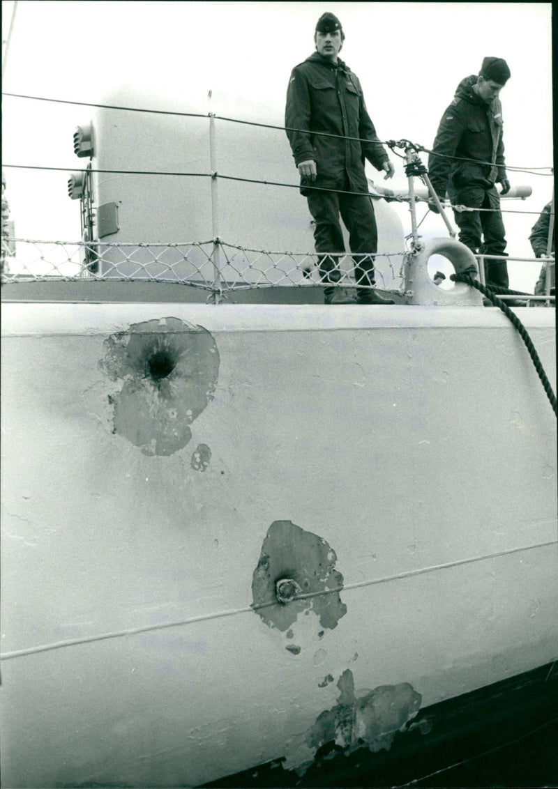 German warship - Vintage Photograph