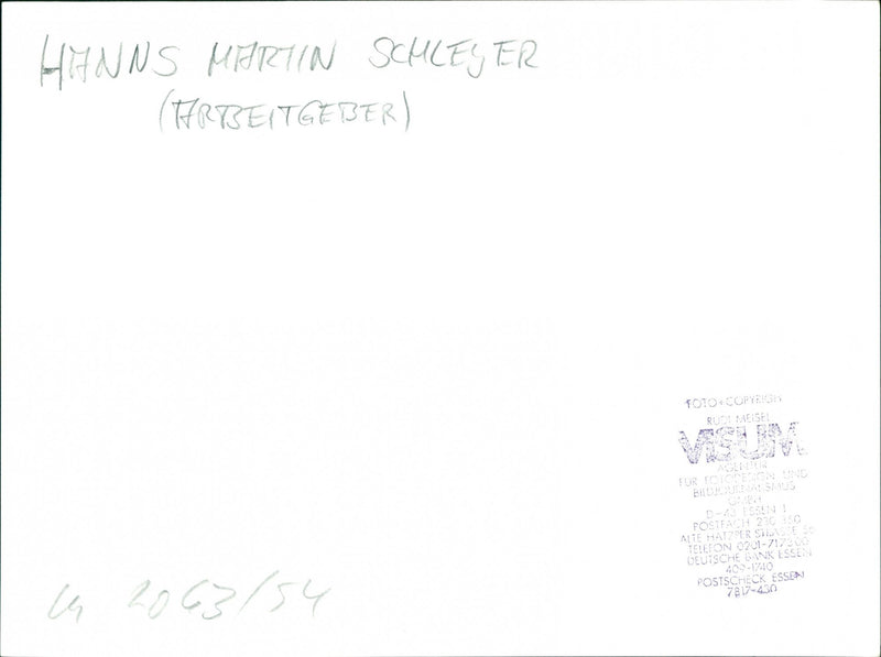 Hanns Martin Schleyer - Vintage Photograph