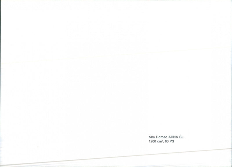 Alfa Romeo Arna SL - Vintage Photograph