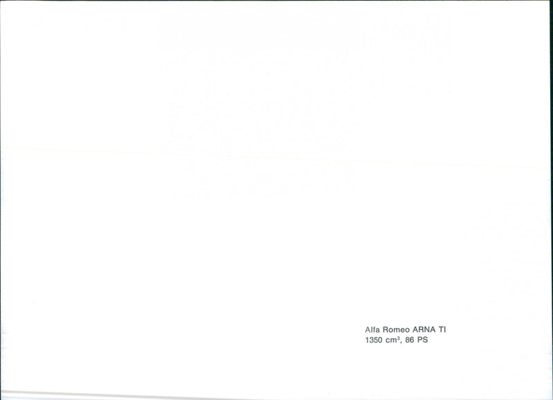 Alfa Romeo Arna TI - Vintage Photograph