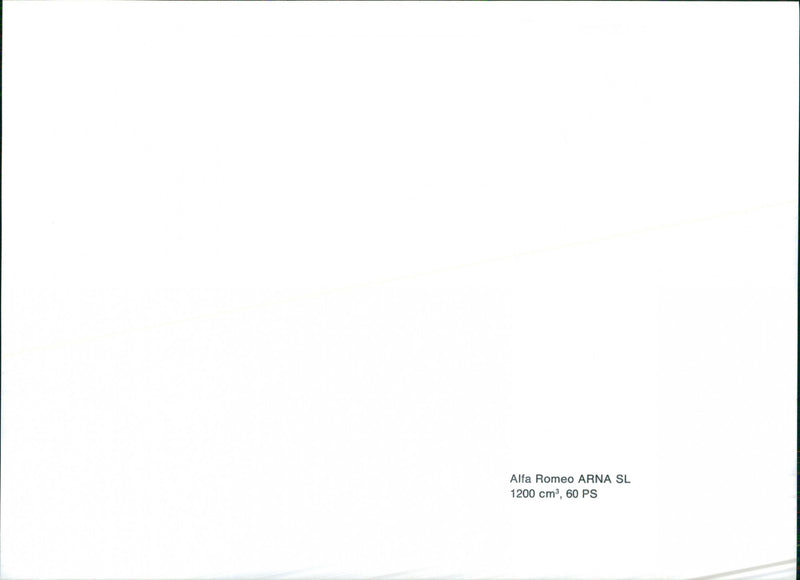 Alfa Romeo Arna SL - Vintage Photograph