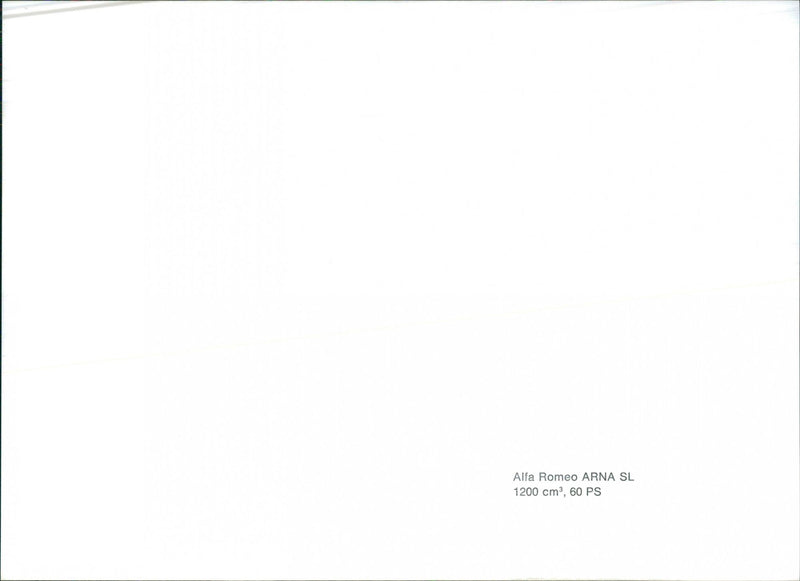 Alfa Romeo Arna SL - Vintage Photograph