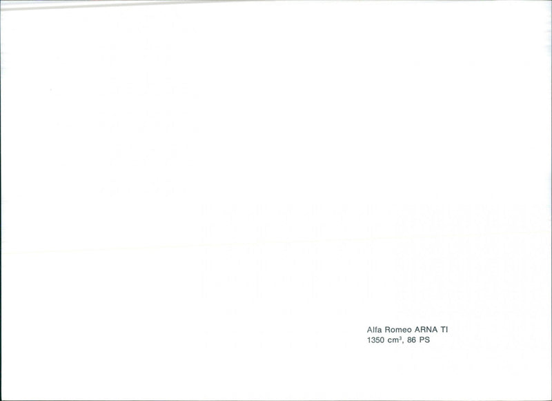 Alfa Romeo Arna TI - Vintage Photograph