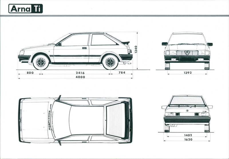 1984 Alfa Romeo Arna Ti - Vintage Photograph