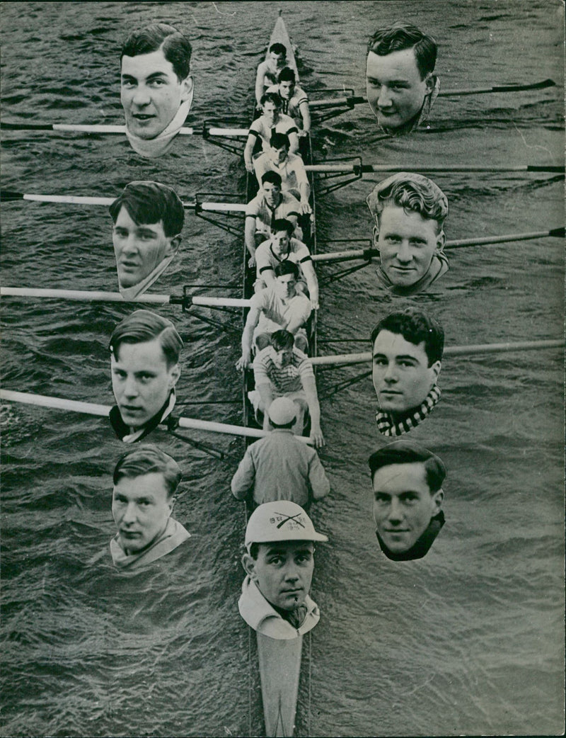 Oxford Crew at Henley - Vintage Photograph