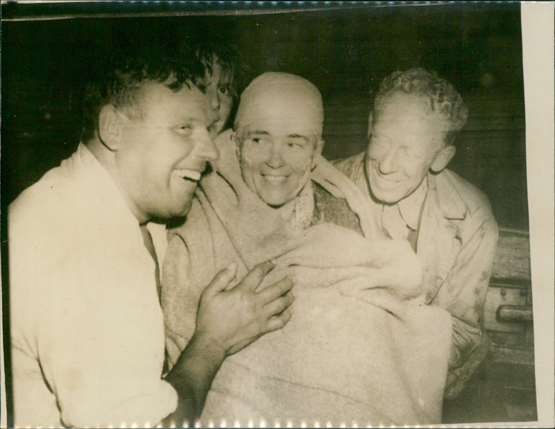 Mrs. Van Rijsel, Bernard West and Edward H. Temme - Vintage Photograph
