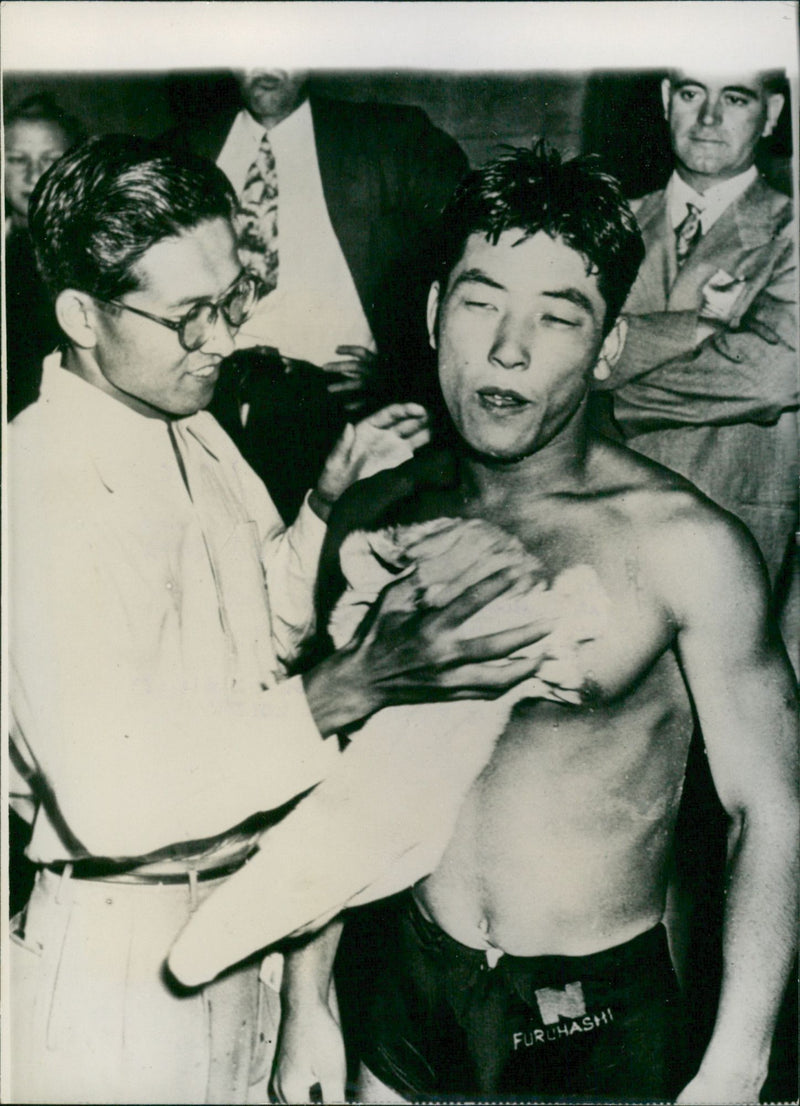 Suichi Murayama Won His Third World Swimming Record at Los Angeles - Vintage Photograph