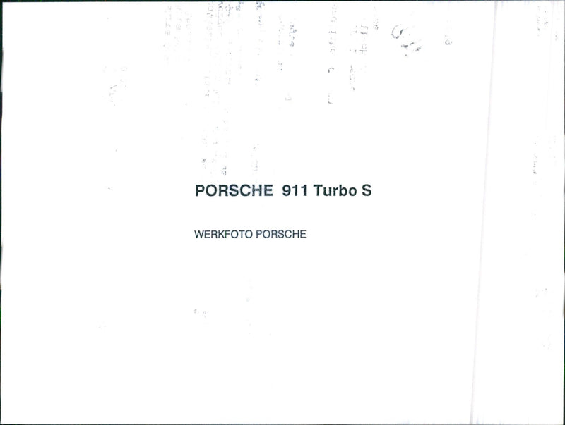 PORSCHE 911 Turbo S - Vintage Photograph