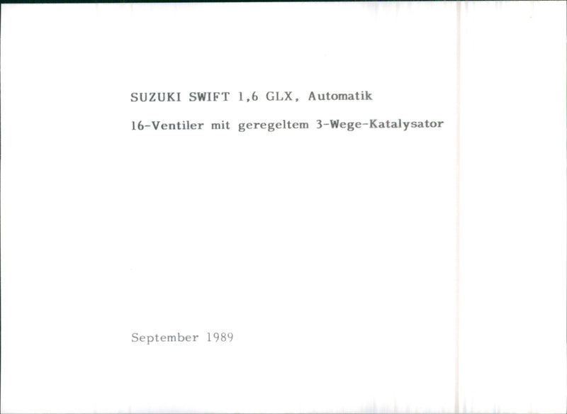 Suzuki Swift 1.6 GLX - Vintage Photograph