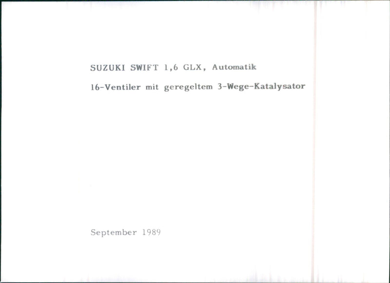 Suzuki Swift 1.6 GLX - Vintage Photograph