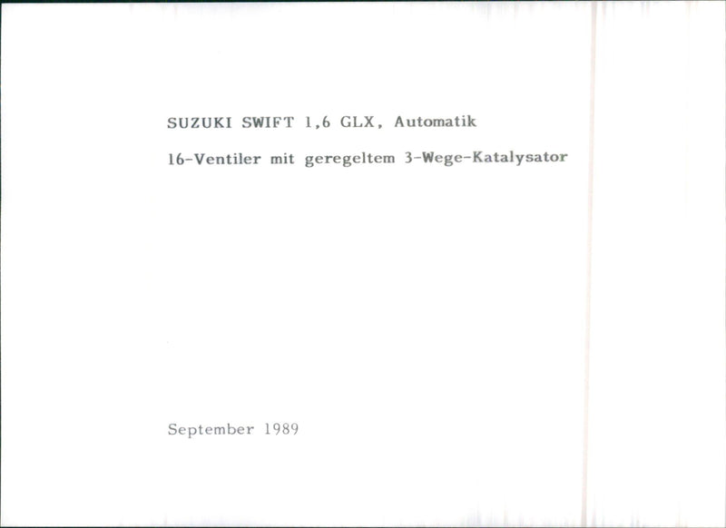 Suzuki Swift 1.6 GLX - Vintage Photograph