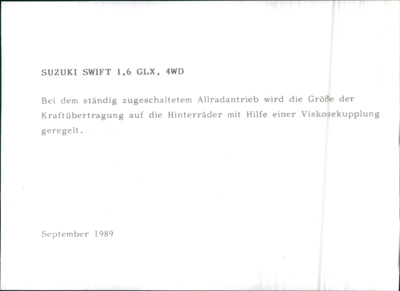 Suzuki Swift 1.6 GLX - Vintage Photograph