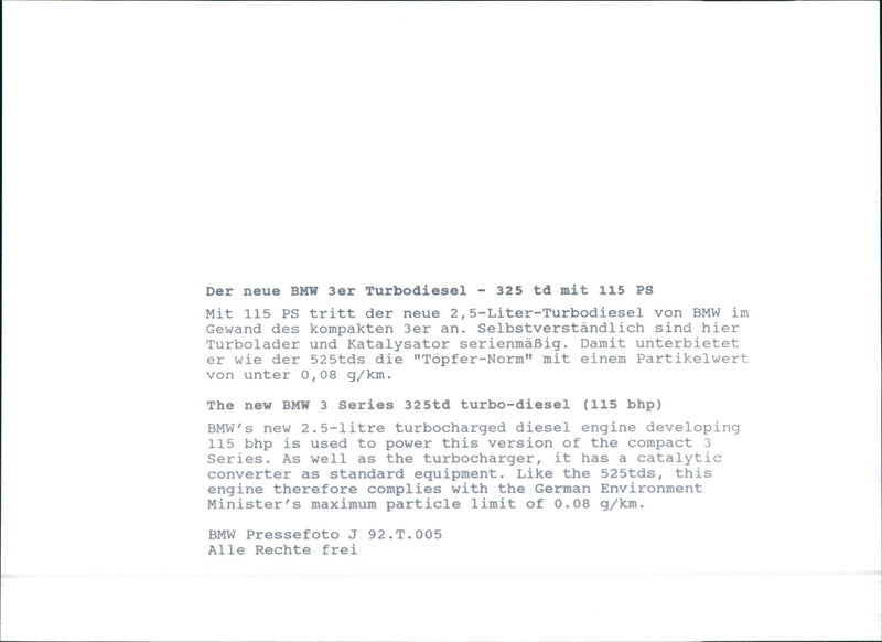 BMW 3 Series - Vintage Photograph