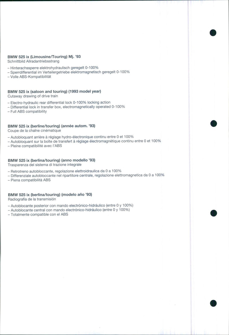 1993 BMW 525 ix - Vintage Photograph