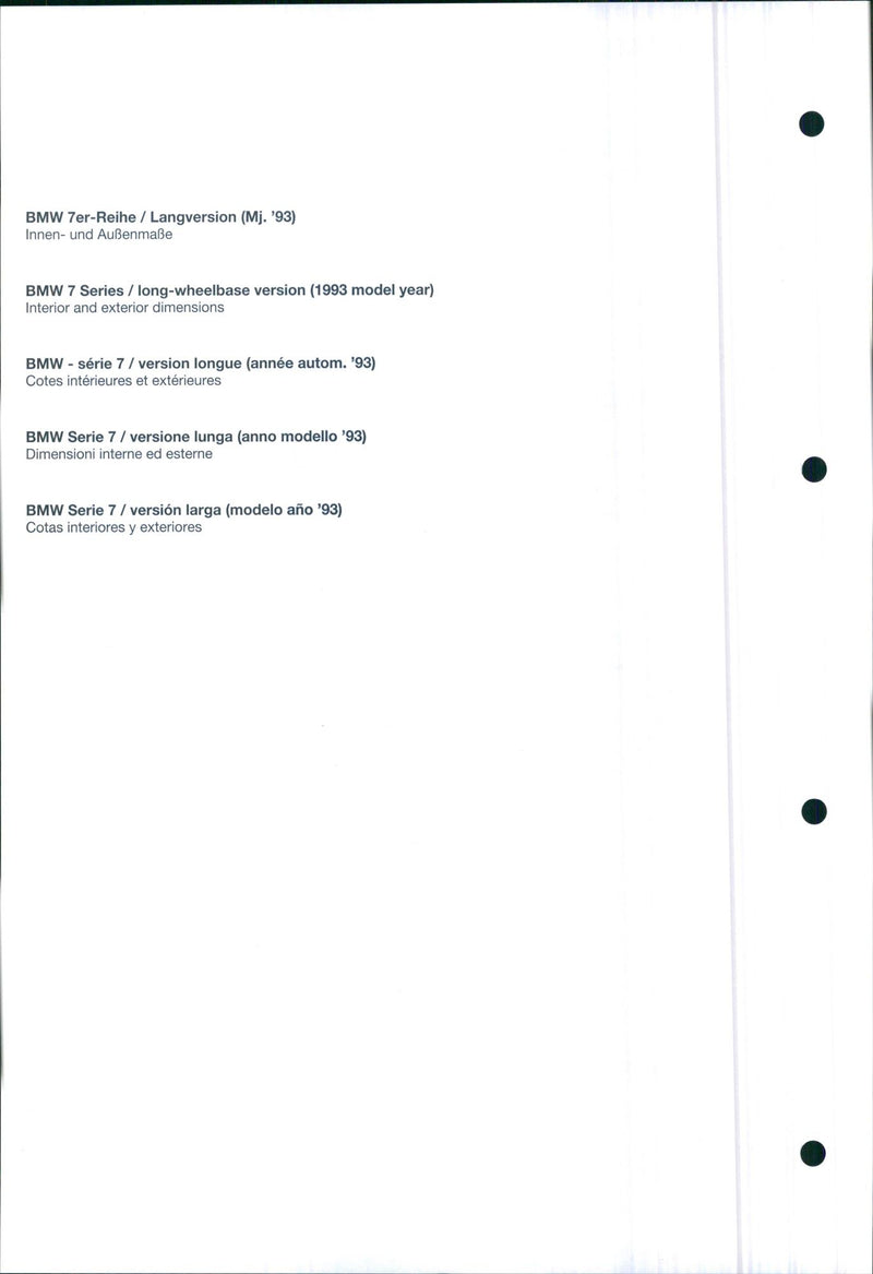 1993 BMW 7 Series - Vintage Photograph