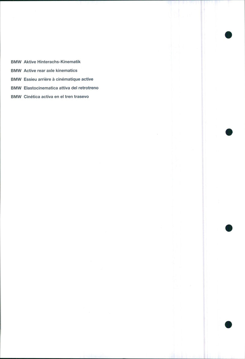 BMW active rear axle kinematics - Vintage Photograph