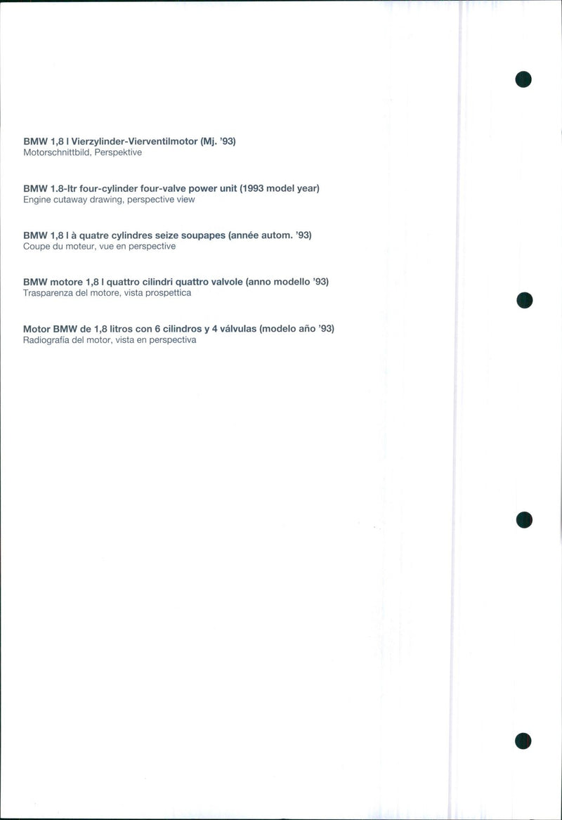 1993 BMW 1.8 litre engine - Vintage Photograph