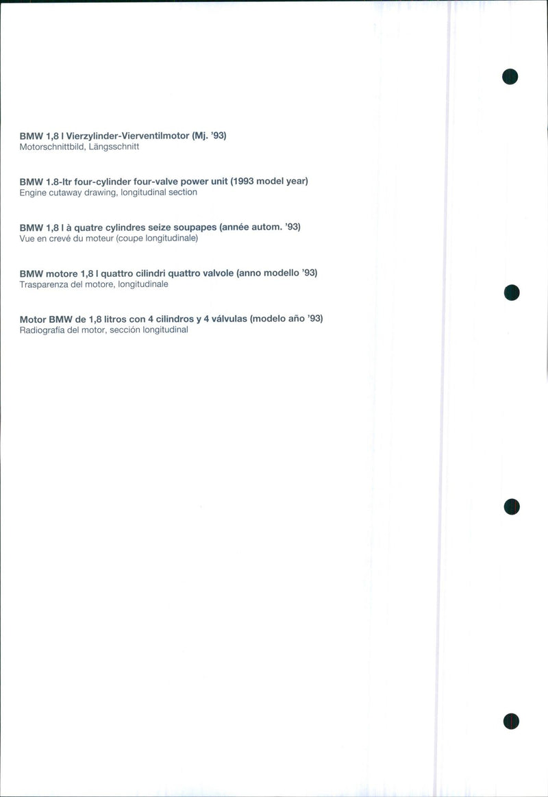 1993 BMW 1.8 litre engine - Vintage Photograph