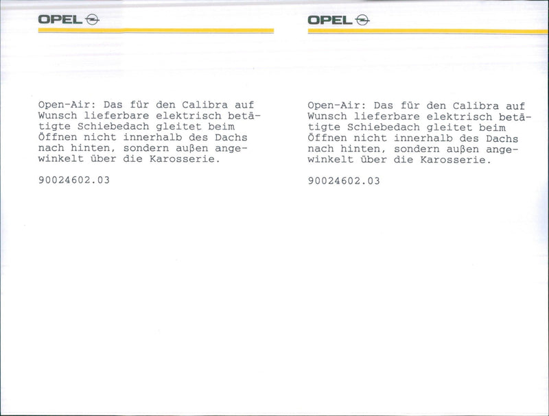 1990 Opel Calibra. - Vintage Photograph