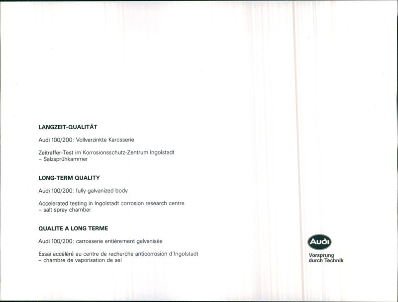 Audi 100/200 - Vintage Photograph