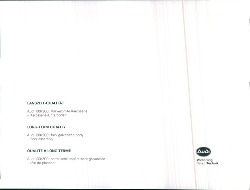 Audi 100/200 - Vintage Photograph