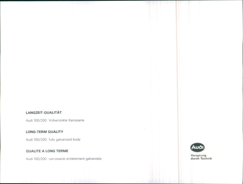 Audi 100/200 - Vintage Photograph