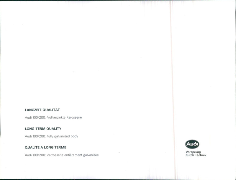 Audi 100/200 - Vintage Photograph