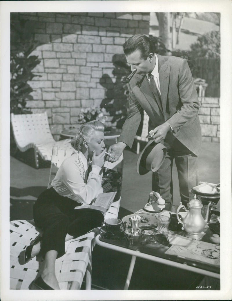 Kirk Douglas and Lana Turner. - Vintage Photograph