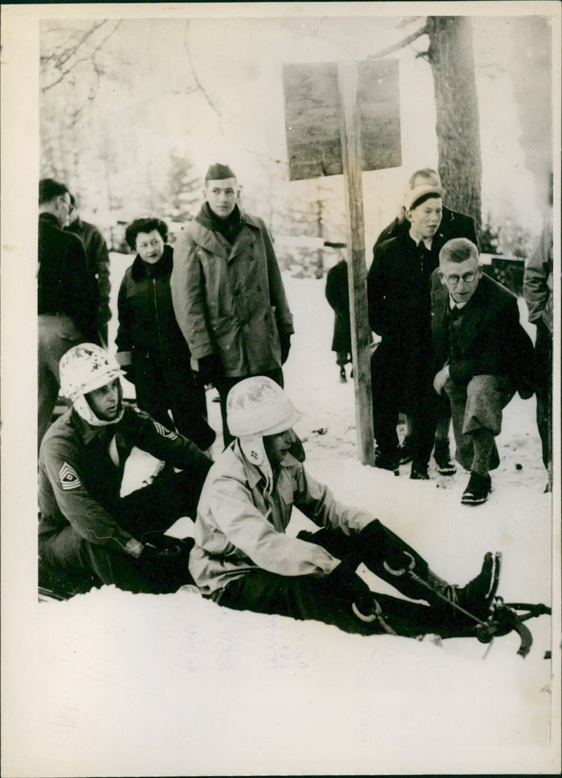 Saint Moritz bobsleigh - Vintage Photograph