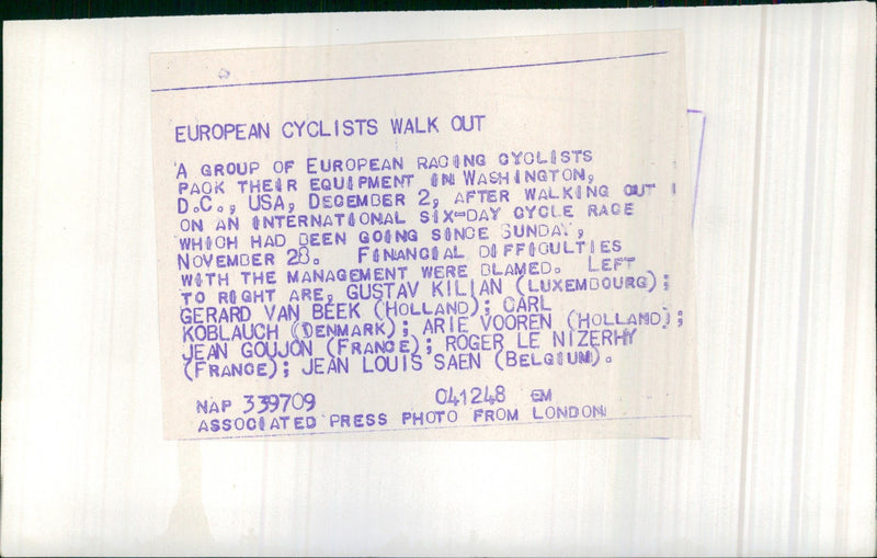 International Six Day Cycle Race - Vintage Photograph